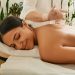 Alternative medicine, reflexology. Treatment of back pain with acupuncture needles for female patient. Traditional Chinese Medicine